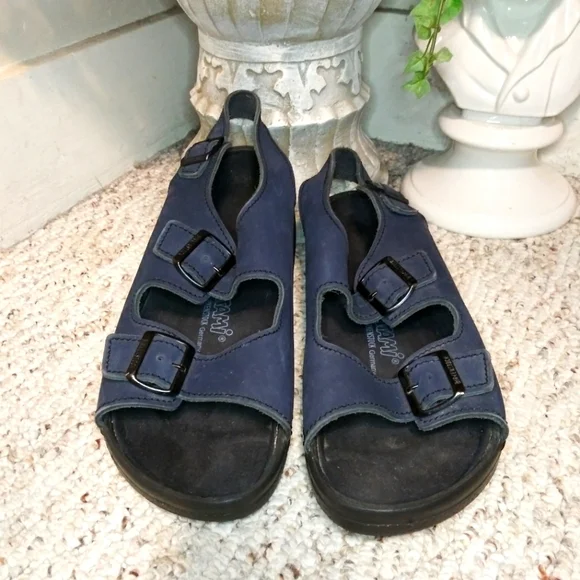 Birkenstock Tatami Nebraska Navy Nubuck, Slingback Sandal-Men's Size 15 Narrow - Picture 2 of 9